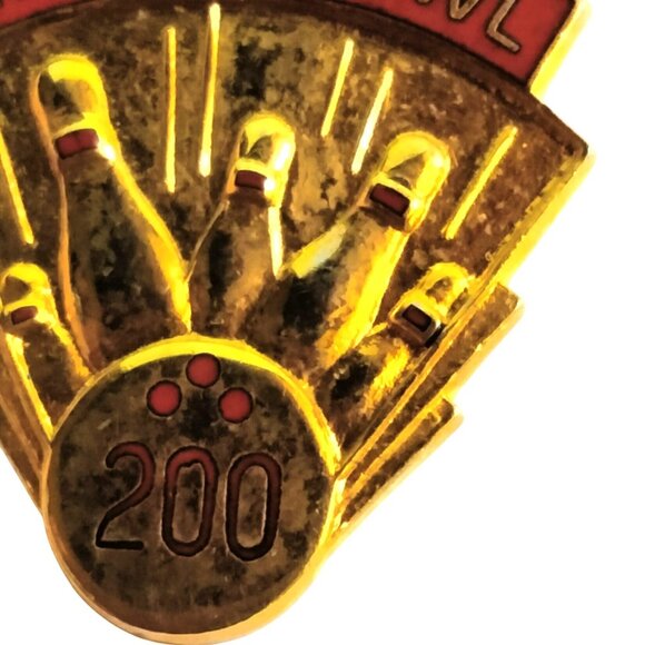 Bowling Bracelet Award Charm Merri Bowl 200 Gold Tone Chain Vintage - Picture 5 of 5